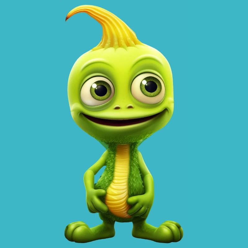 Green Alien & Pumpkin: Unexpected Encounter