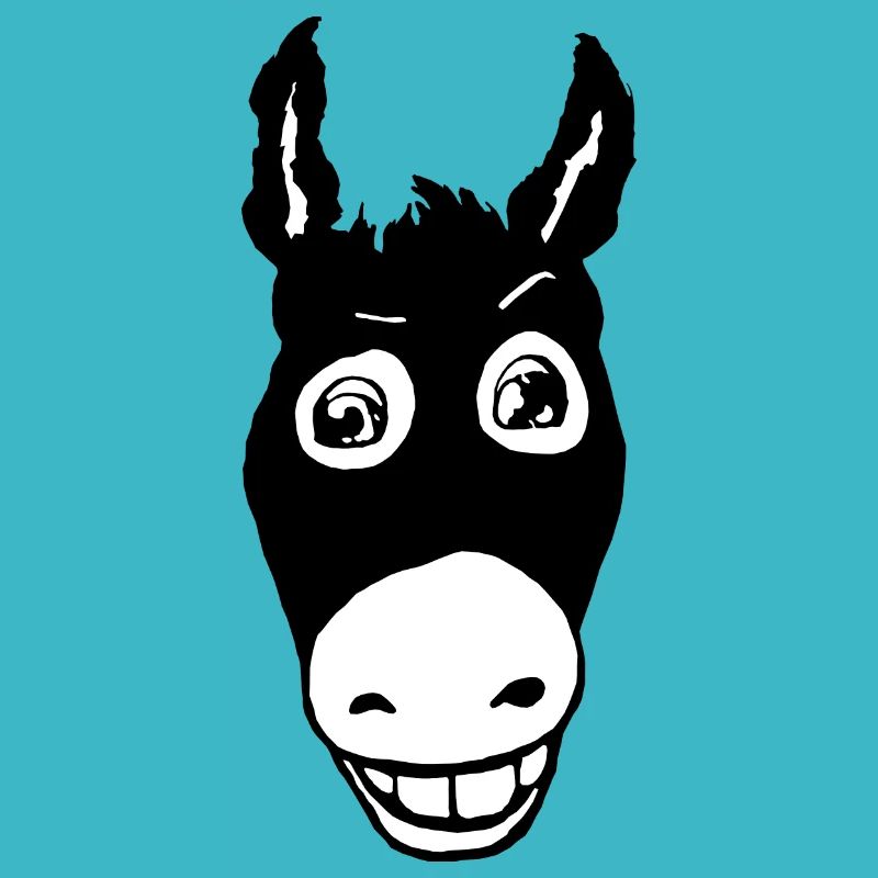 Smiling donkey black