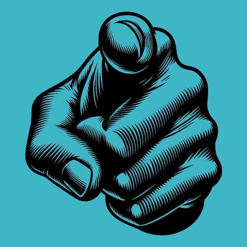Hand with index finger finger pointing hand gesture