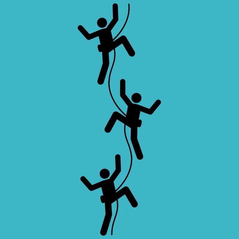 3 amis équipe équipe logo figure symbole alpiniste
