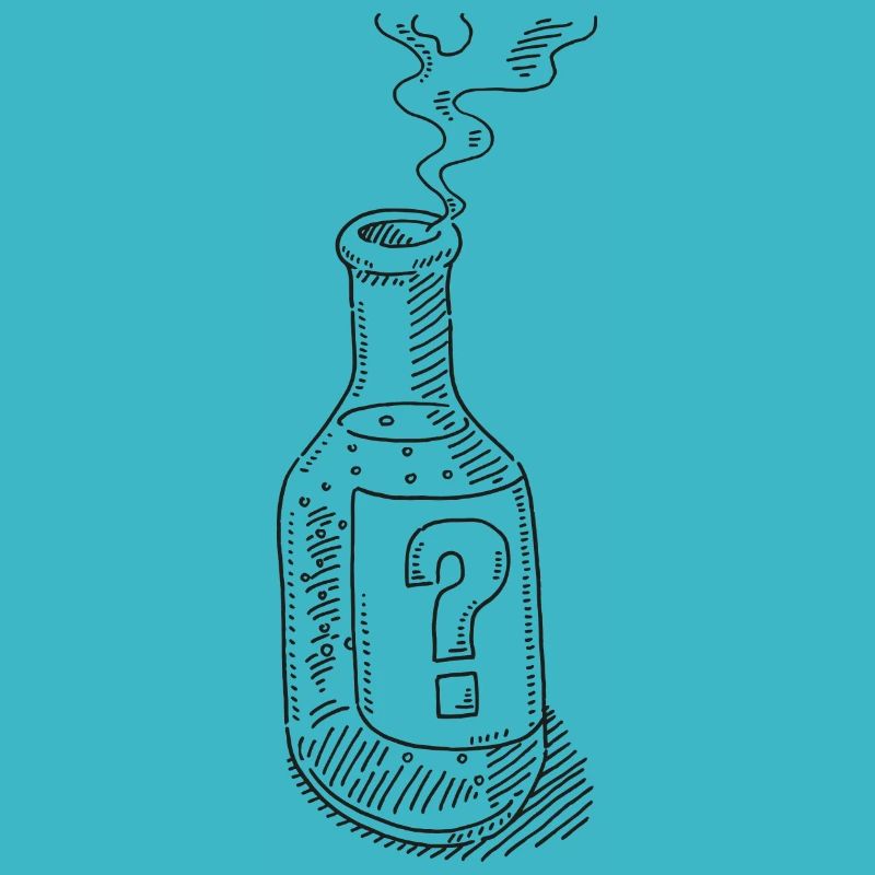 Mysterious Bottle Unknown Content Symbol