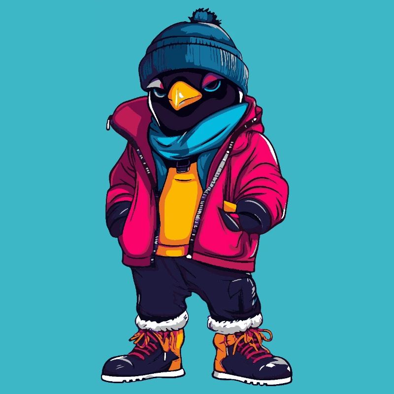Penguin Funny Winter