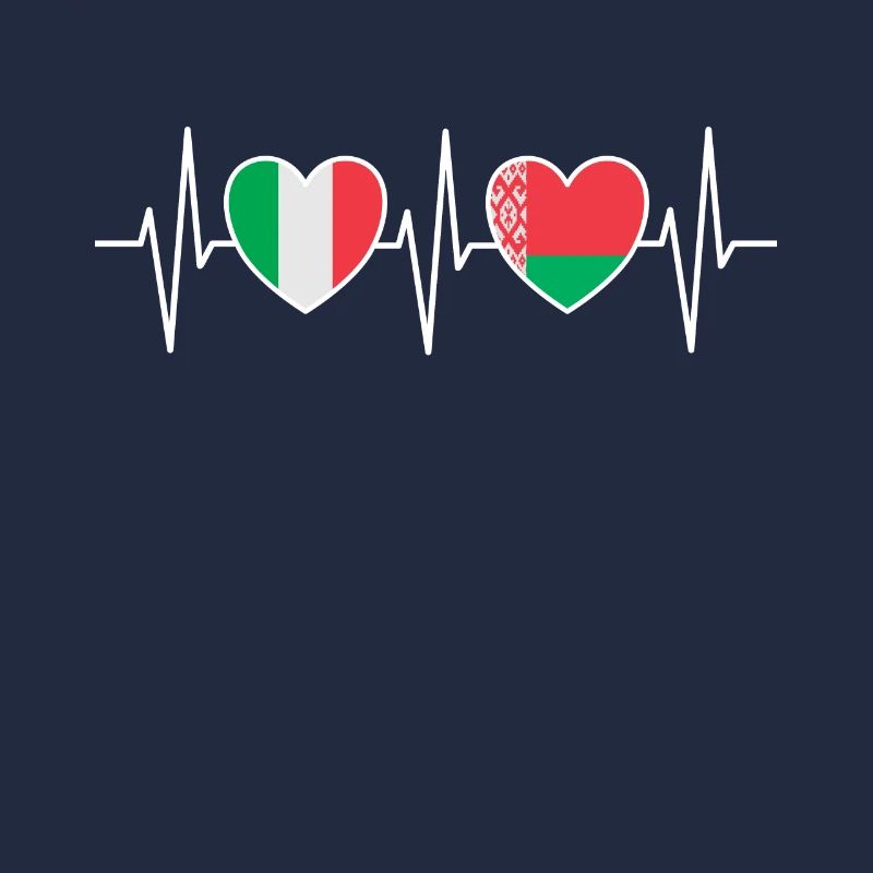 Drapeaux du drapeau biélorusse de l’Italie et de la Biélorussie