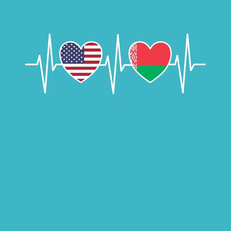 Drapeaux des États-Unis et de la Biélorussie