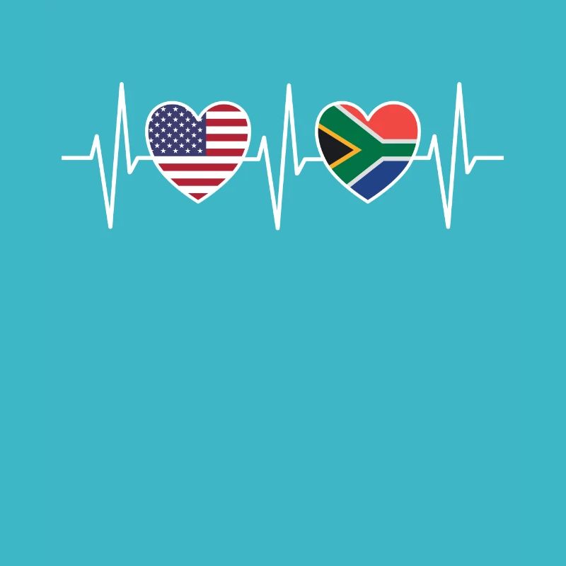 Drapeaux des États-Unis et de l’Afrique du Sud