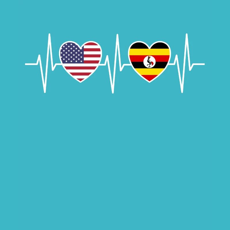 Drapeaux des États-Unis et de l’Ouganda Drapeaux ougandais