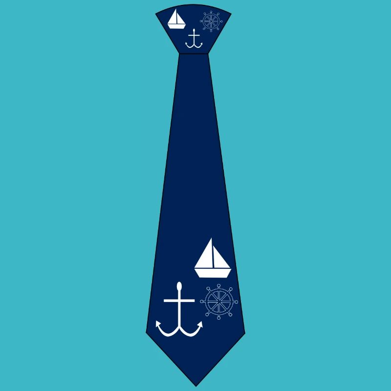 Cravate avec design maritime