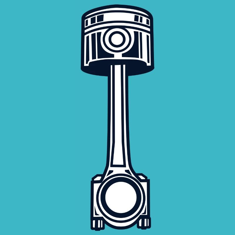 Piston with connecting rod