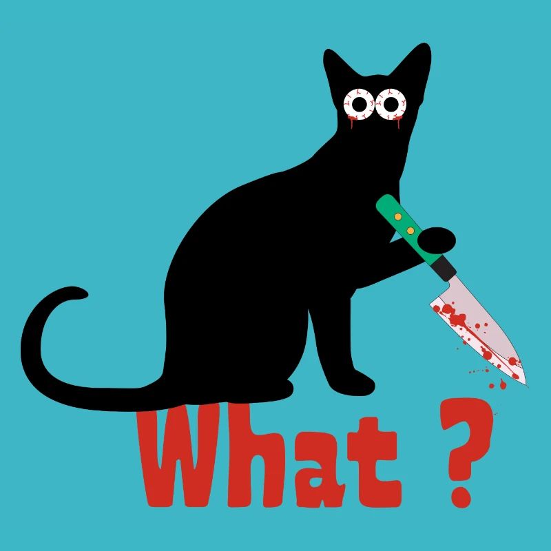 Chat meurtrier. drôle de chat effrayant