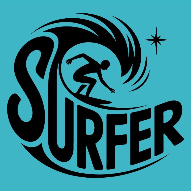 Surfer - Cool Surfer Logo