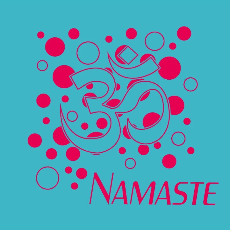 Conception du cercle rose Om Namaste