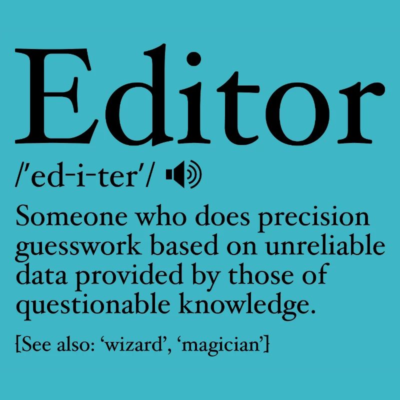 Lustige Editor-Definition Editor-Definition - Editor