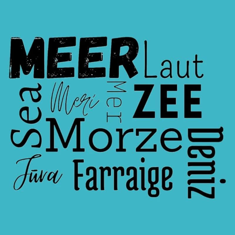 Mer en différentes langues