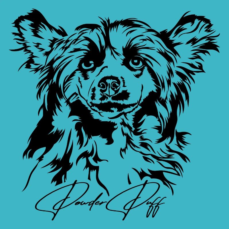 POWDER PUFF Chinese Crested Dog Portrait Wilsigns