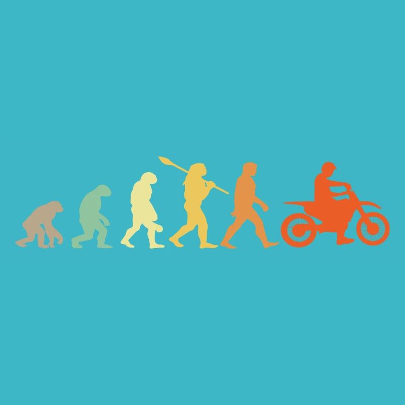 Evolution Motorradfahrer
