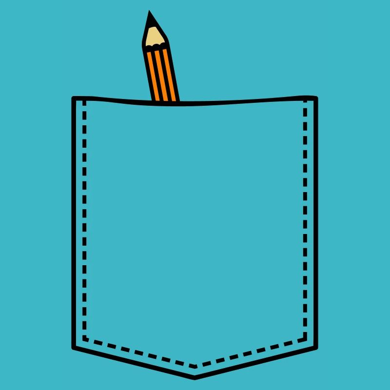 Poche poitrine avec crayon