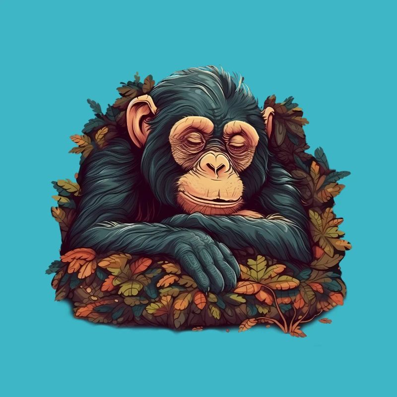 Chimpanzé endormi