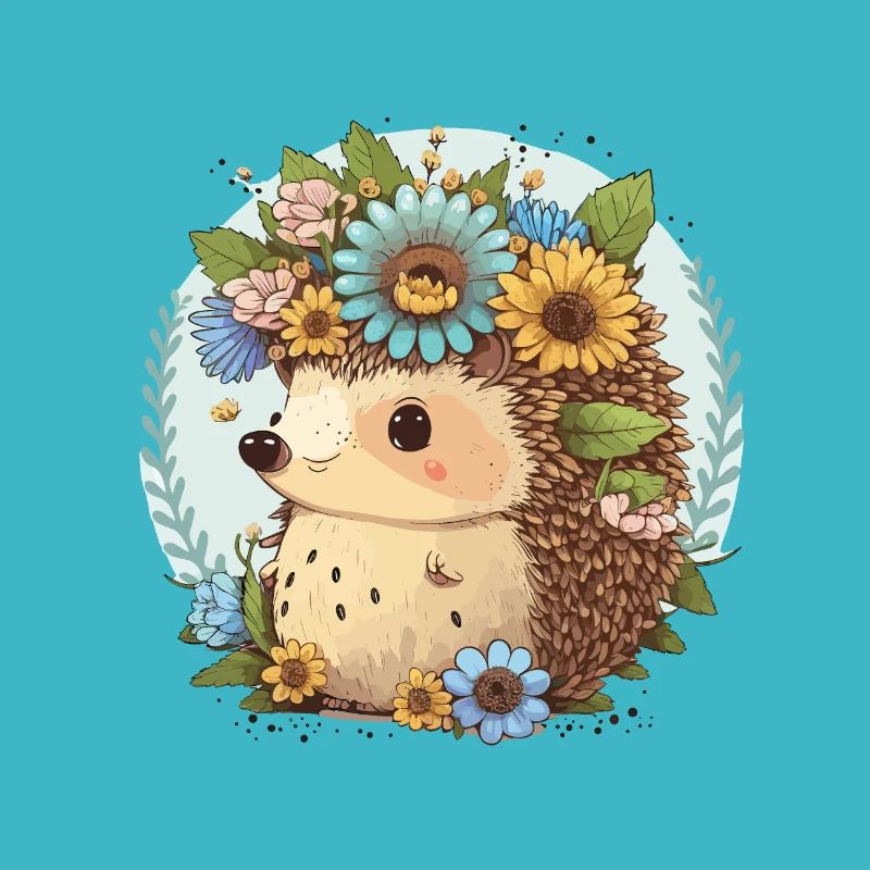Flower Crown Hedgehog