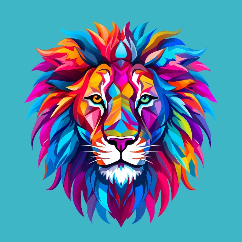 Lion polygonal
