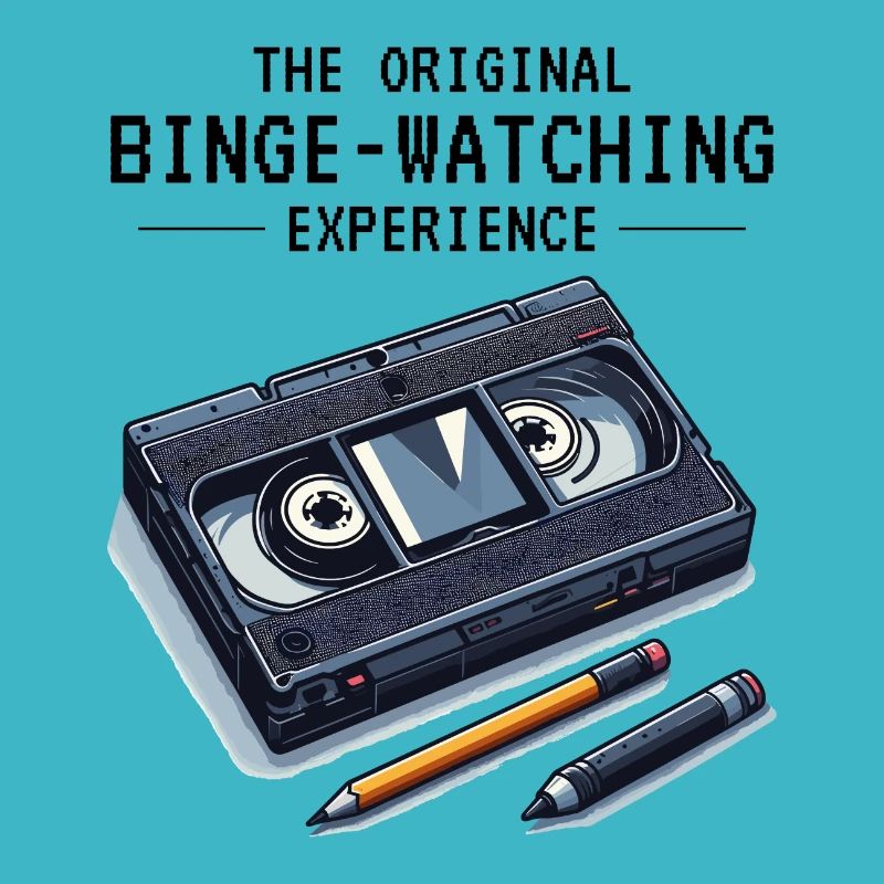 Retro VHS Tape Nostalgic 80s Binge-Watching