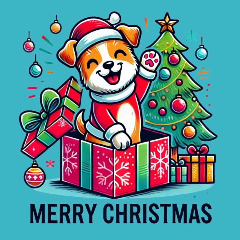 Hund Merry Christmas High Five 9