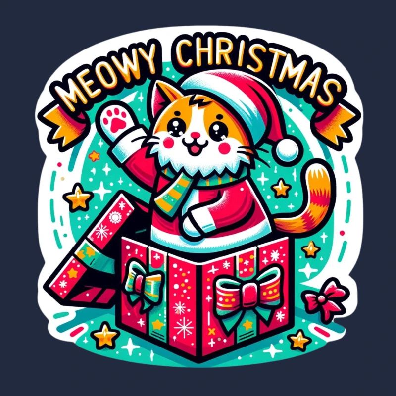 Katze Meowy Christmas High Five 5 1