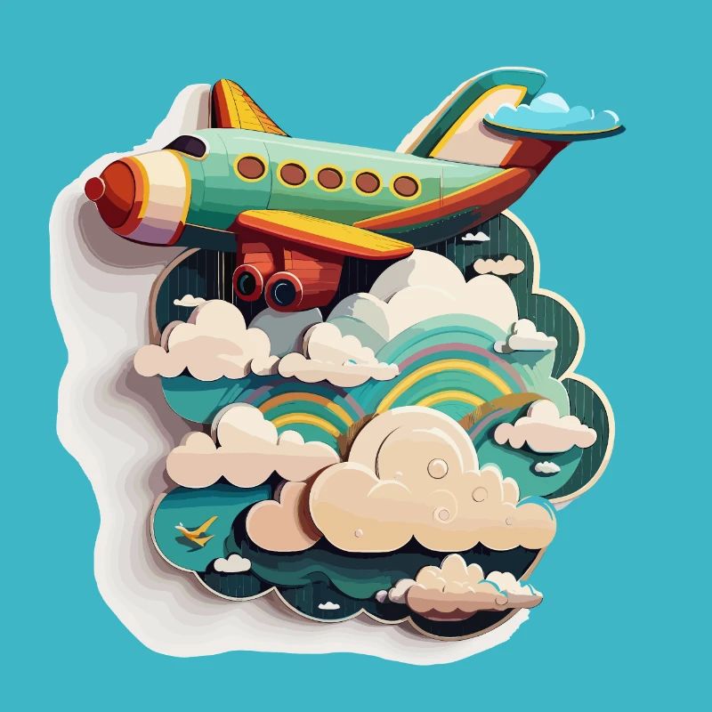 Boundless Horizons: Eine Luftaufnahme eines Flugzeugs