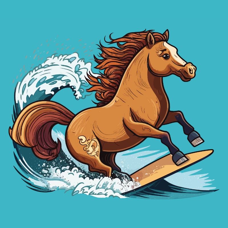 Surfendes Pferd