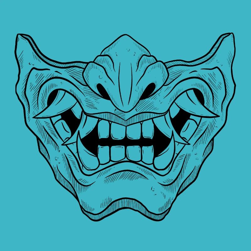Japanese demon mask
