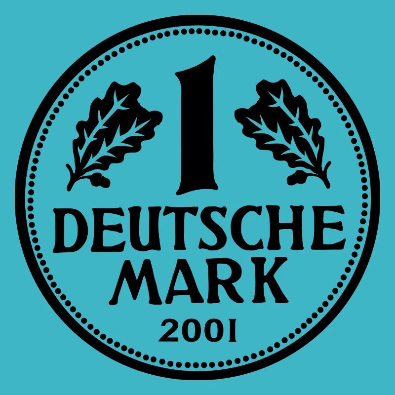DM Deutsche Mark D-Mark schwarz
