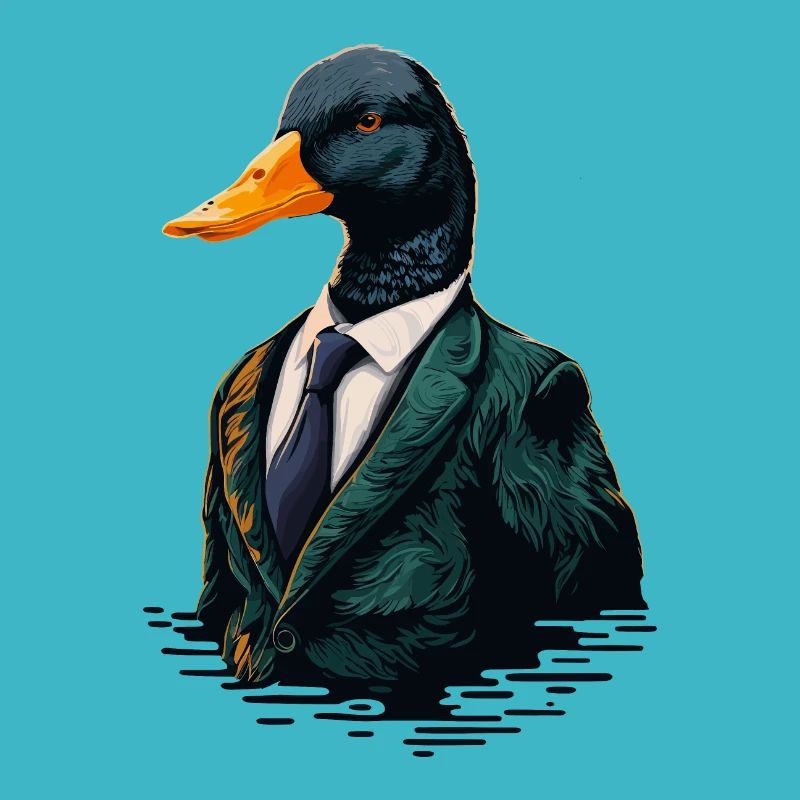 Cool Duck in formal Clothes