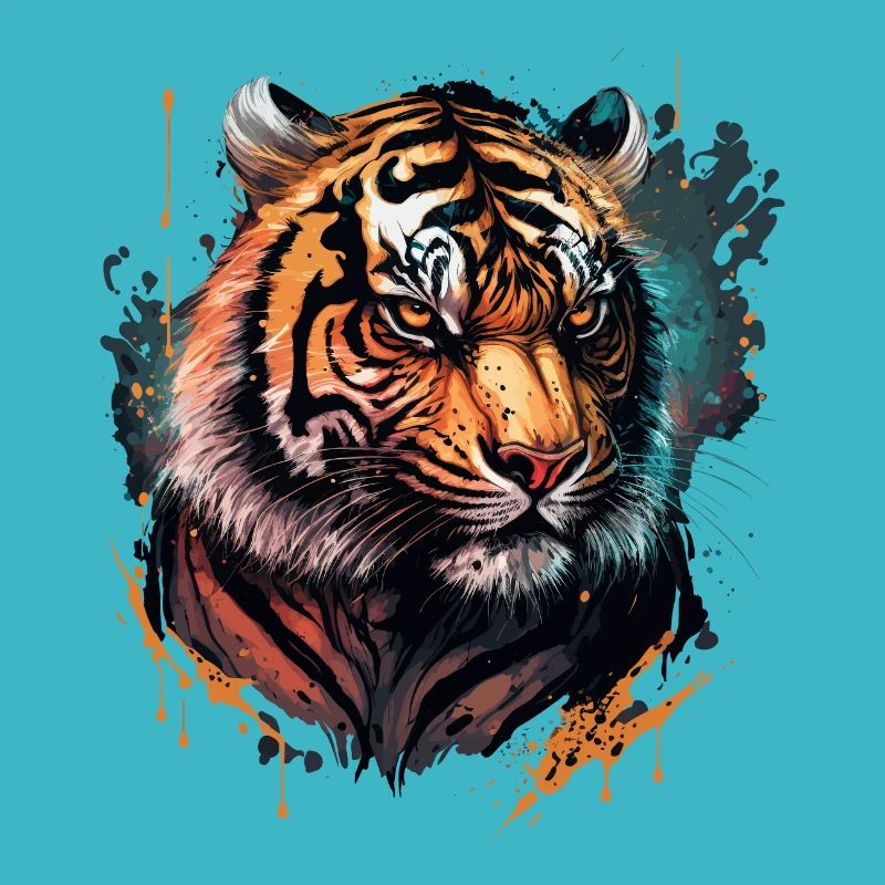 Bunte Tiger Illustration