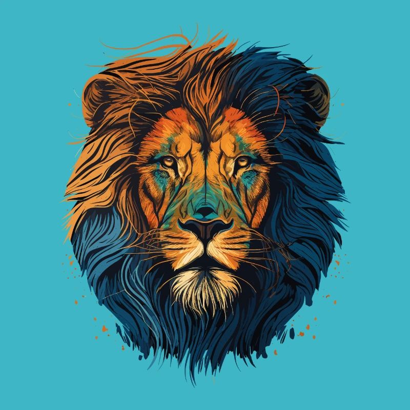 Lion Head with Mane