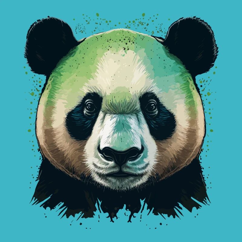 Buntes Panda-Gesicht