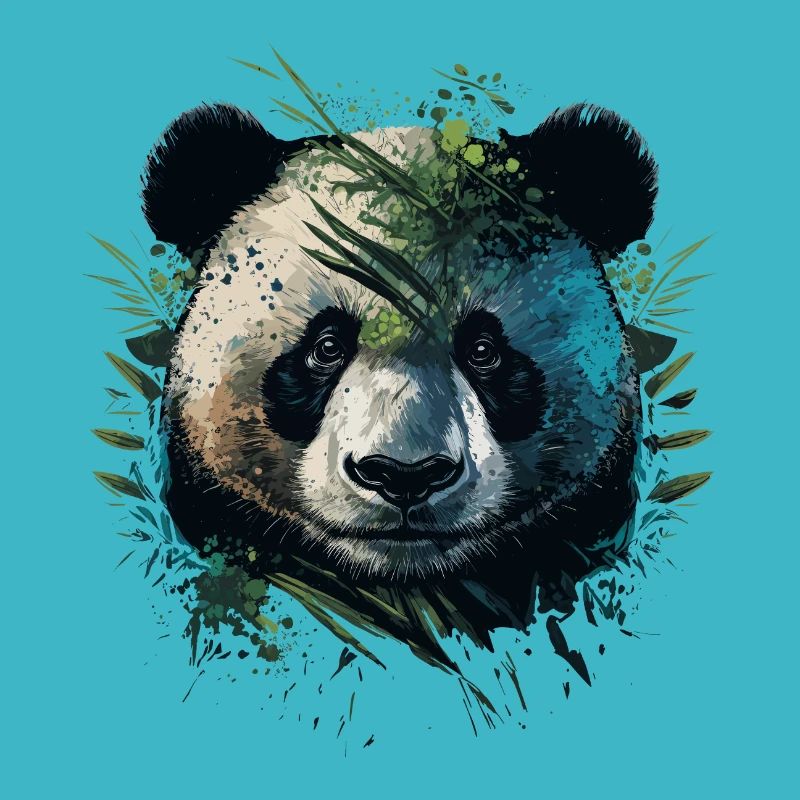 Panda caché derrière des lattes