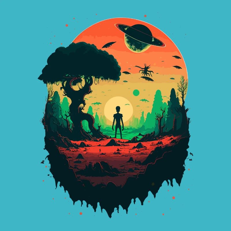 alien staring