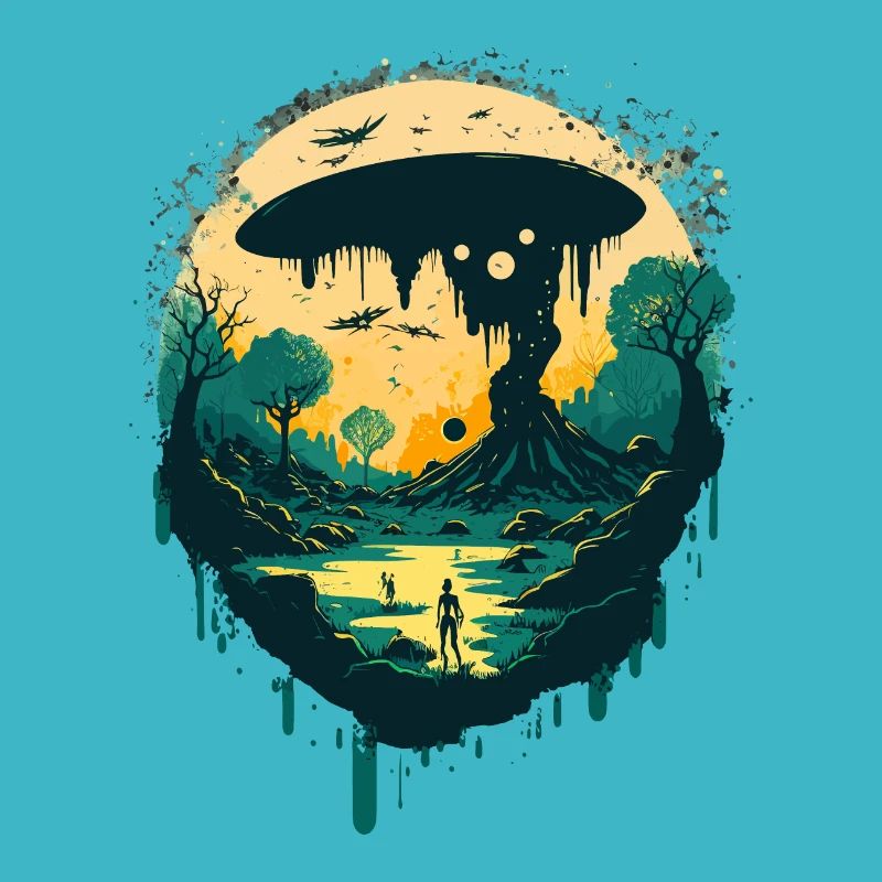 Monde extraterrestre effrayant
