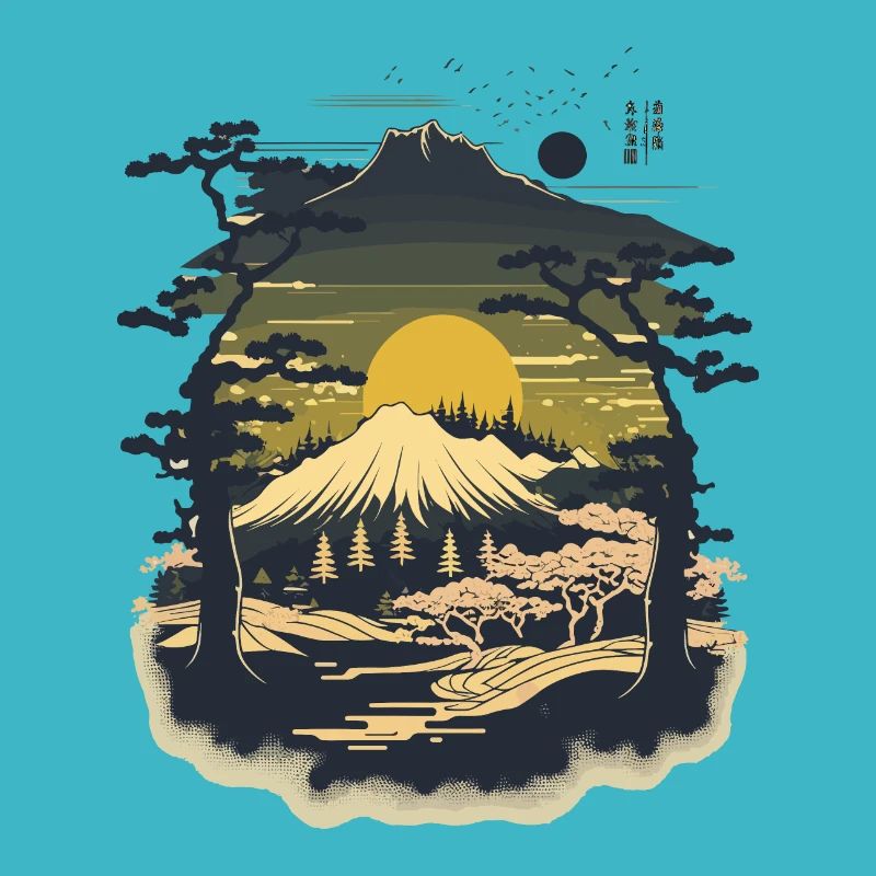 Woodblock Landscape
