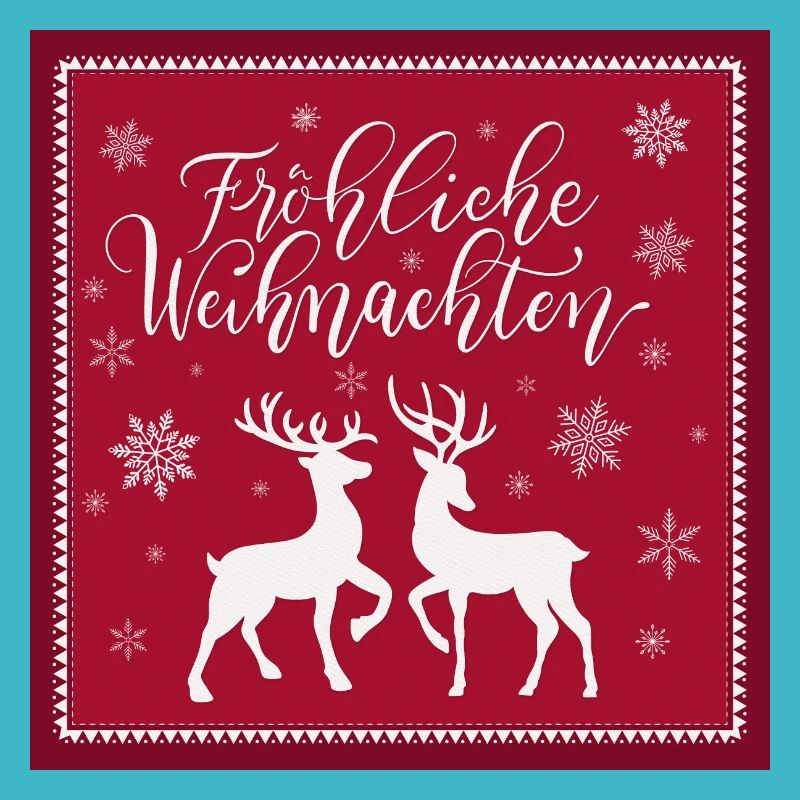Joyeux Noël avec cerfs et cerfs. Affiche