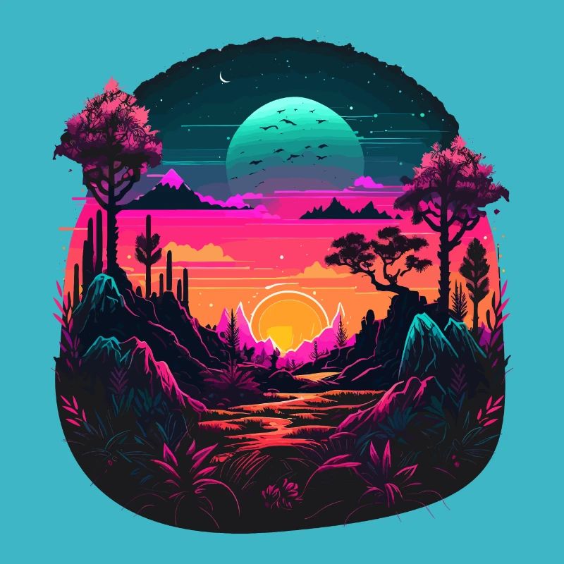 Paysage Vaporwave