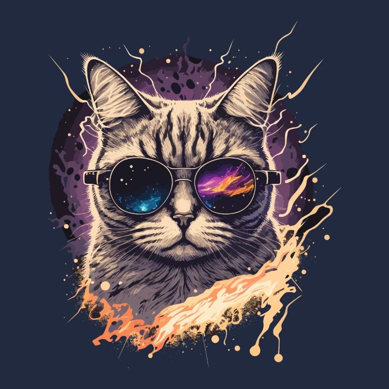 Vapowave Glitch Cat