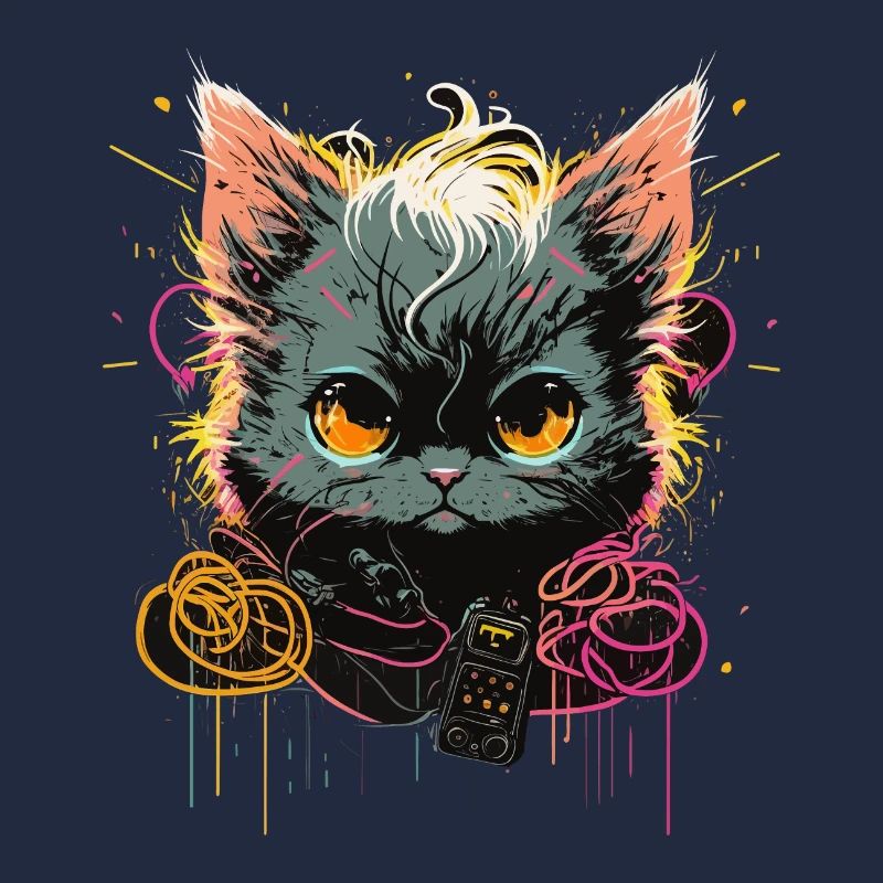 Elektrische Tapfere Katze