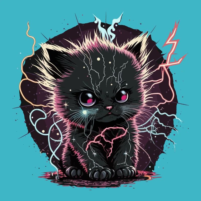 Chaton parfaitement chargé