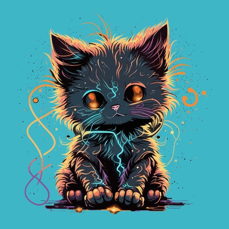 Entzückende funkelnde Katze