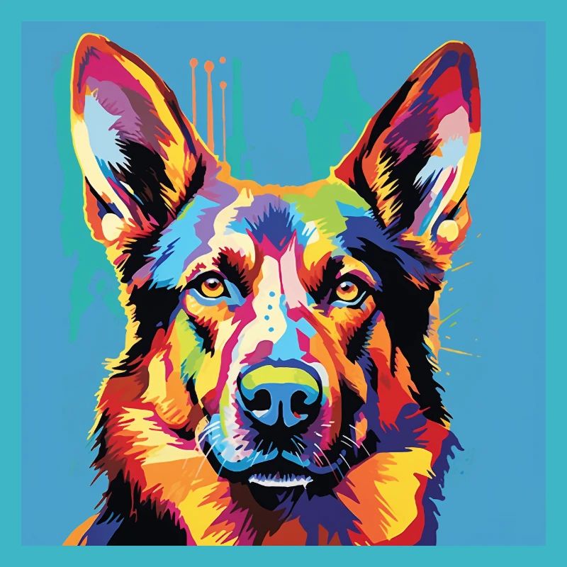 German Shepherd Pop Art