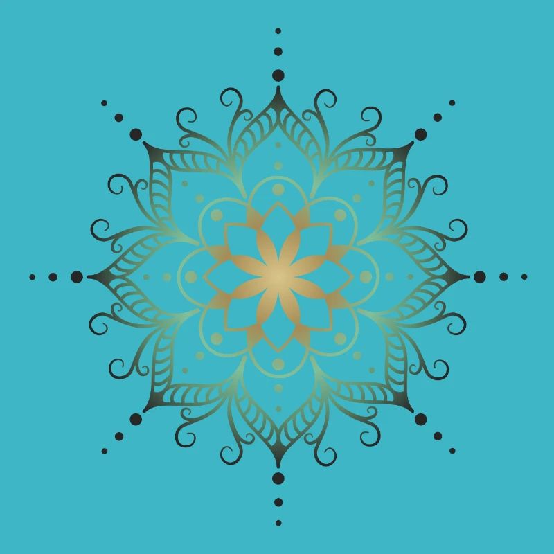 Mandala in cold colors