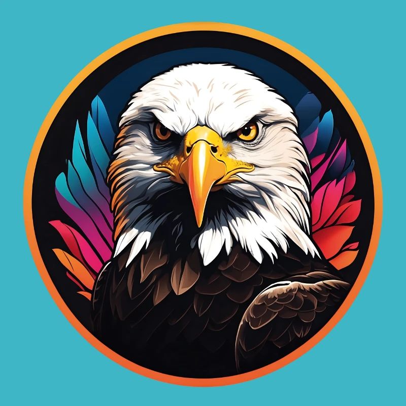 Colorful Bald Eagle Portrait