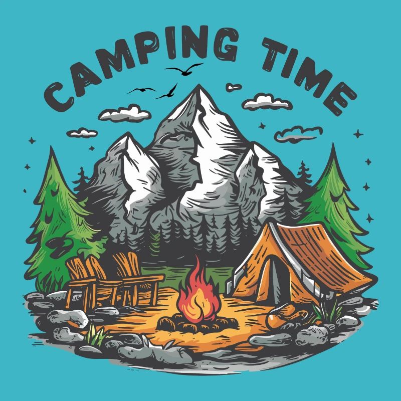 Camping Voyage dans le temps Aventure Vacances Feu de camp