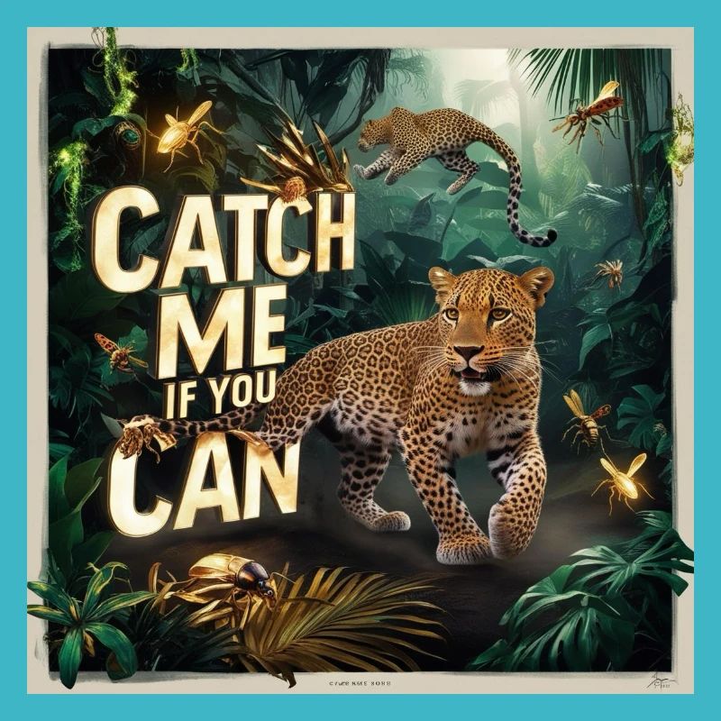 Dschungel Leopard Sprung