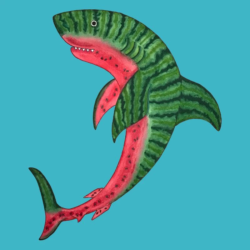 melon shark melon shark fish melon kawaii diving